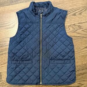 NWOT Crewcuts Kids Boys Navy Polyester Barn Jacket Vest Size Large